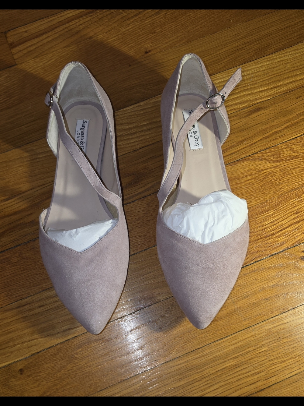 Sargasso & Grey Indy Pink Suede Flats 7.5 Wide - Picture 3 of 6